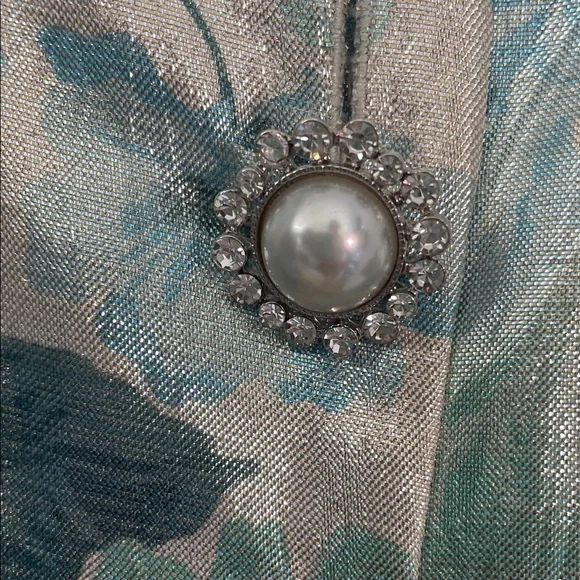 Zara Shimmering Floral Blouse - Blue and Silver ♥️ - Picture 4 of 13